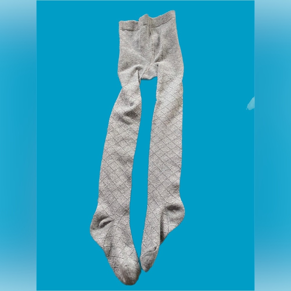 Cat & Jack silver shimmer tights size 2/3t